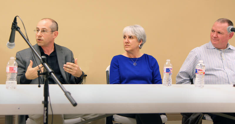 Panelists Richard Balkin, Joy Minyard, and Barry Doughty at the Forgiveness: Finding Peace in Letting Go conference series